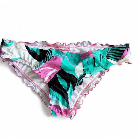 Salt + Cove Tropical Palms Ruffled Hipster Bikini Bottoms Medium - Picture 2 of 4